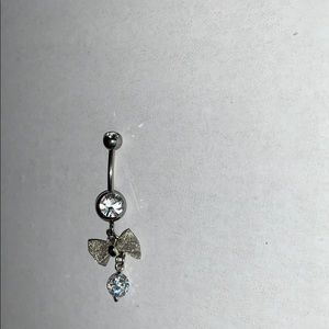 Stainless steel bow belly ring
